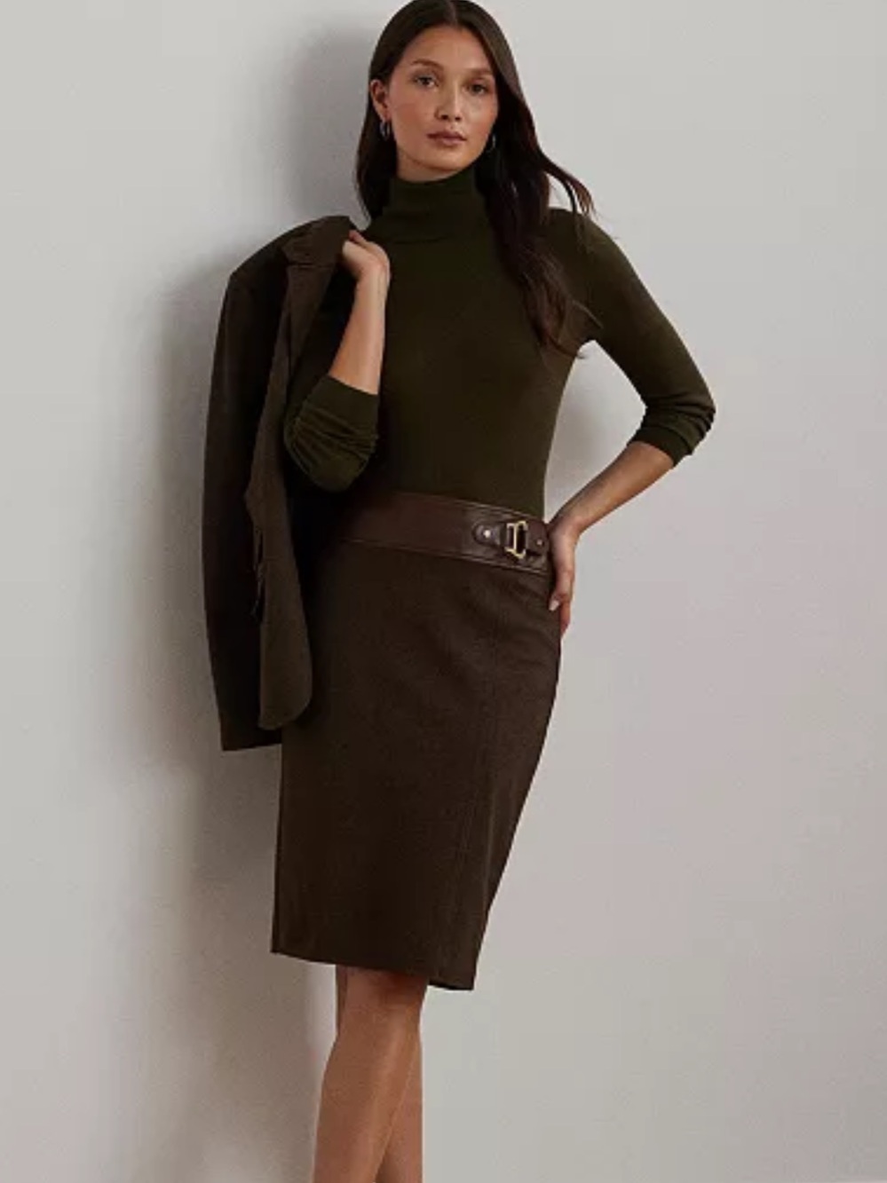 Lauren Ralph Lauren Women's Herringbone Jacquard Pencil Skirt 6 NWT